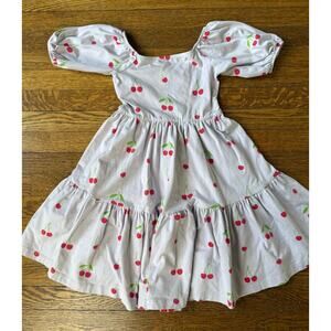 Alice + Ames Girls' Purple Cherry Print Dress Size 6